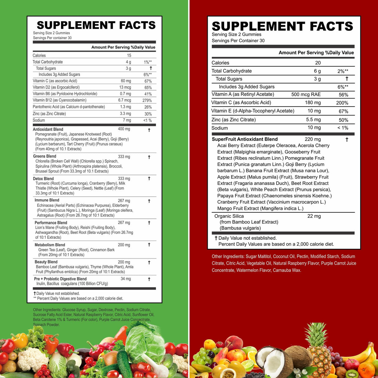 VITINITY Made with Real Fruit-Real Veggie Gummies-Superfood Vegetable Vitamin Supplement for Women,Men,Kids-Blend of Fruit and Greens for Daily Health.Fruits and Vegetables Supplements (30-Day Supply)