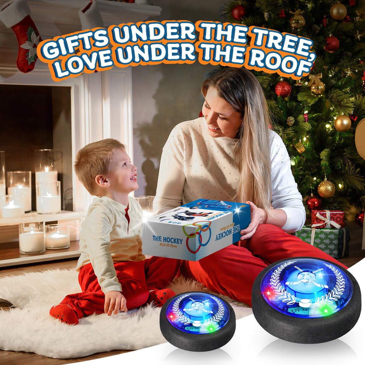 Nazano 3-in-1 Hover Soccer Ball, Kids Toddler Hockey Set with LED Lights,Indoor Outdoor Toys for Kids, Soccer Gift for Boys 6-8 8-12, Birthday,Kids, Boys Girls Age 6, 7, 8, 9, 10, 11, 12