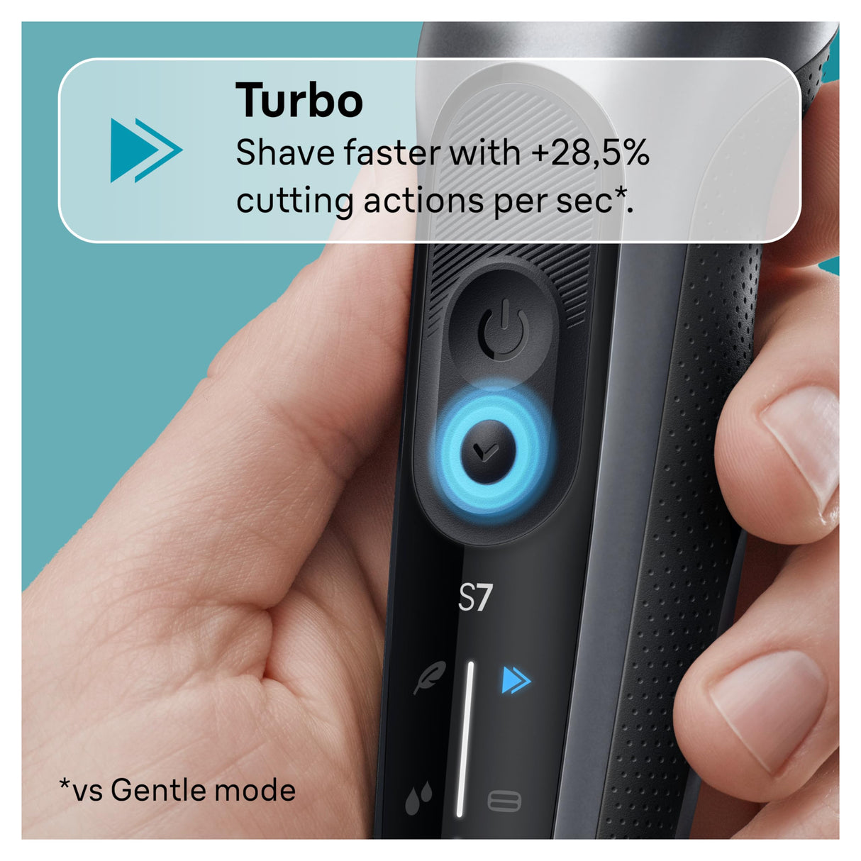 Braun Electric Shaver for Men, Series 7 7127cs, Wet & Dry Shave, Turbo & Gentle Shaving Modes, Waterproof Foil Shaver, Engineered in Germany, with Beard Trimmer, Charging Stand, Space Grey