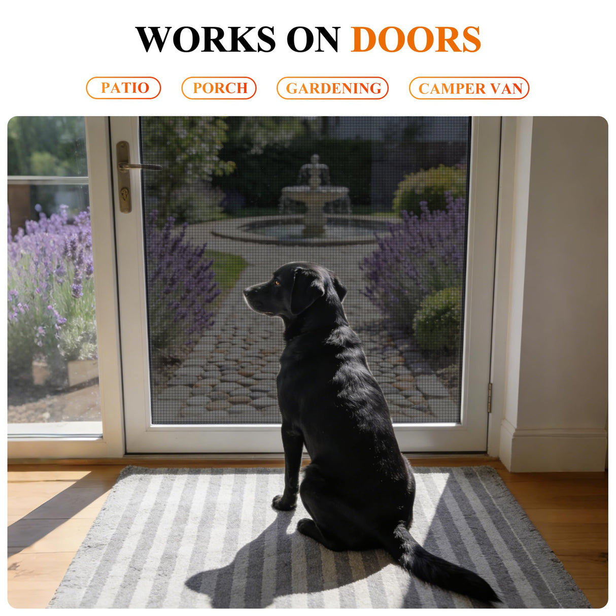 MAGZO Pet Proof Window&Door Screen Replacement Mesh, 48" W x 99" L, Best Vinyl Coated Polyester Dog Cat Resistant Heavy Duty, Net Netting Curtain Wire Roll Repair Kit for Patio/Porch/Sliding, Black