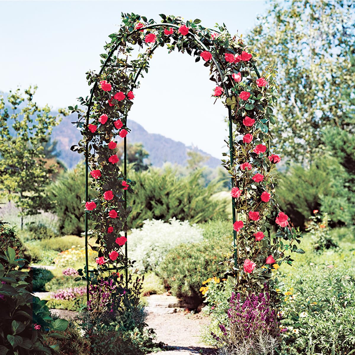Metal Pergola Arbor, 4.6 ft W x7.9 ft High,Assemble Freely Light Weight