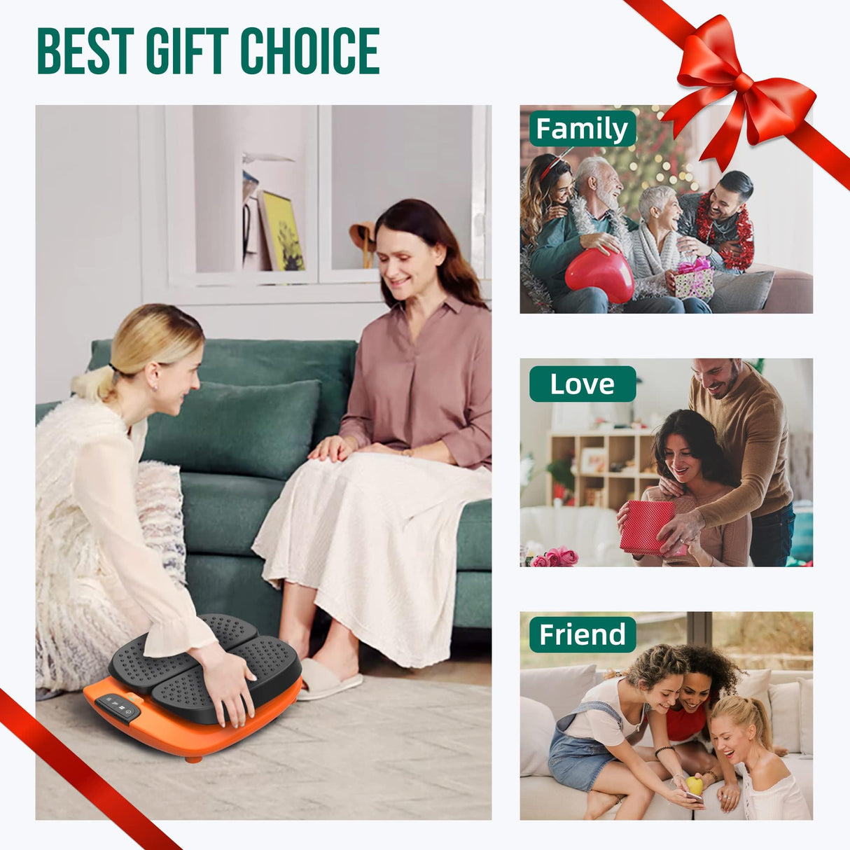 Snailax Vibration Foot Massager with Heat, App Control, FSA HSA Eligible, Adjustable Vibration Electric Foot Massager Machine for Circulation, Plantar Fasciitis, Pain, Remote Control