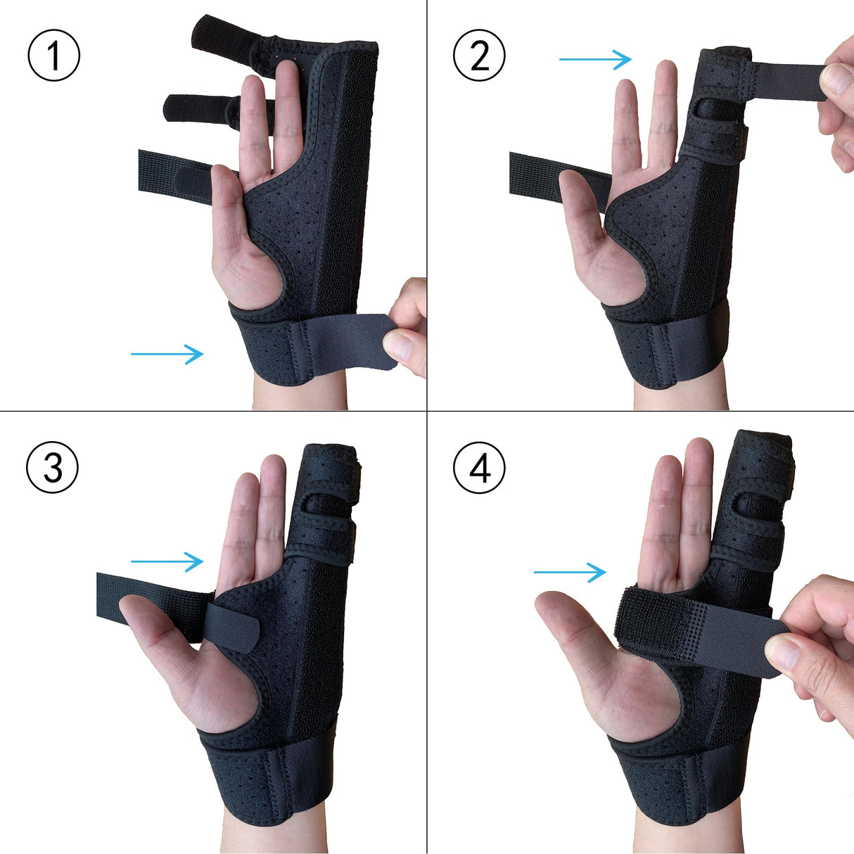 GenetGo Boxer Break Metacarpal Splint Brace - 4th or 5th Finger Splint Support (Large/X-Large)