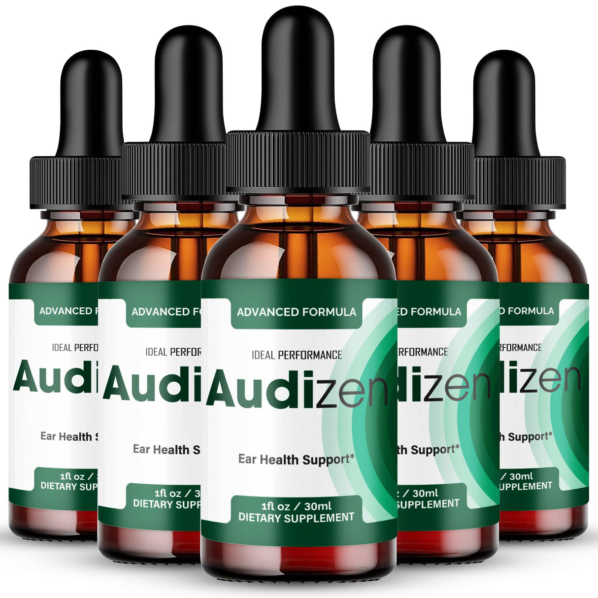 Audizen Tinnitus Drops, Official Audizen Tinnitus Relief for Ringing Ears, Advanced Ear Health Support Supplement Liquid Drops All Natural for Healthy Ringing Ear, Audi Zen Droppers Reviews (5 Pack)