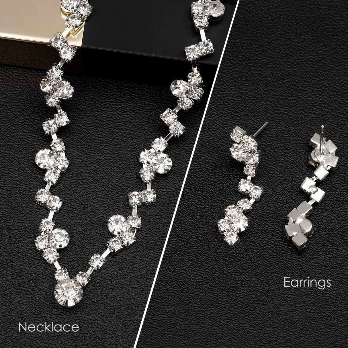 Aixiao Clutch Purse Jewelry Set Wedding Prom Evening Handbag Accessories