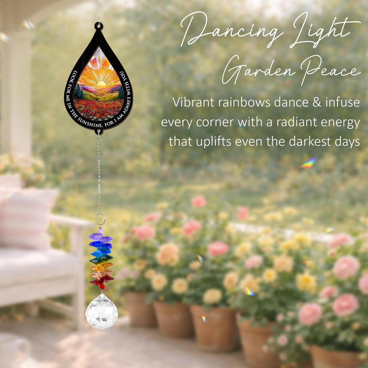 GIFTELIX Suncatcher Look for Me in The Sunshine - Sympathy Gift for Loss of Loved One - Grief Gifts - Heaven Funeral Keepsake - Gift for Women Daughter Friend Sister