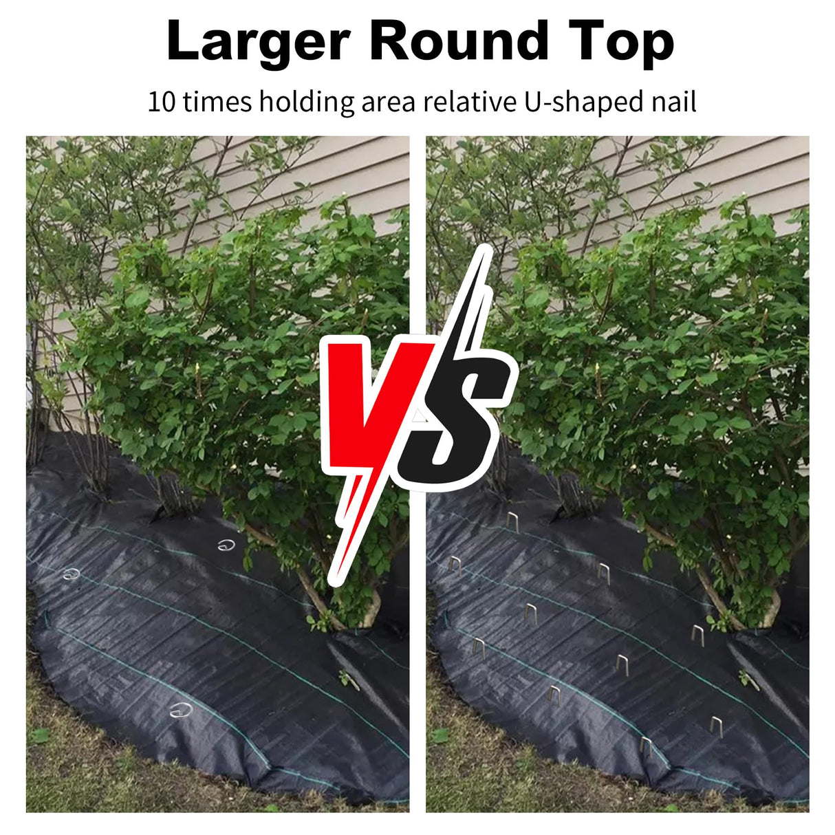 100 Pack Landscape Staples 8 Gauge 6 Inch Galvanized Garden Stakes SOD Pins Yard Lawn Spikes for Plant Cover, Tent, Weed Barrier Fabric, Turf, Inflatable and Outdoor Decorationlandscape Fabric Stakes