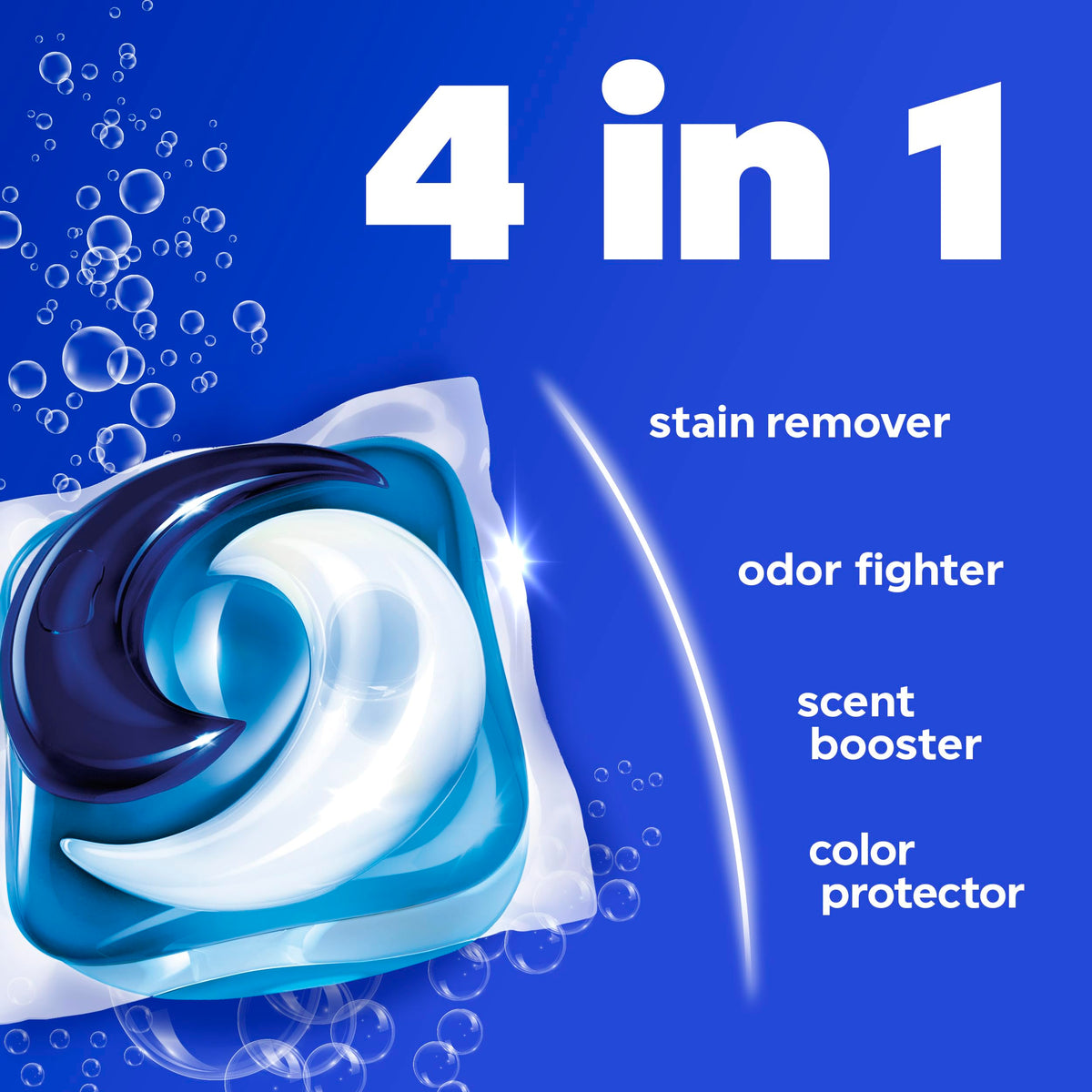 Tide PODS Laundry Detergent Soap with Ultra Oxi 4-in-1 Detergent, 85 Count, Built-in Pre-Treaters, Set-in Stains, Color Protectors, HE Compatible