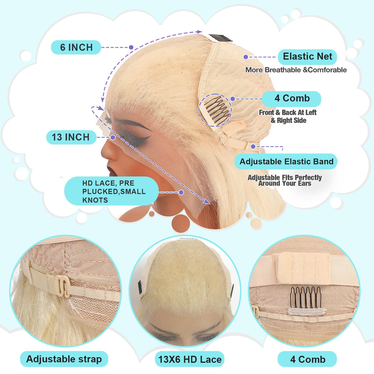 AAY 30 Inch 613 13x6 Lace Front Wig Human Hair 200 Density Blonde Body Wave Lace Front Wigs Human Hair Pre Plucked Blonde Wig Human Hair 613 HD Lace Frontal Wigs Human Hair 13x6