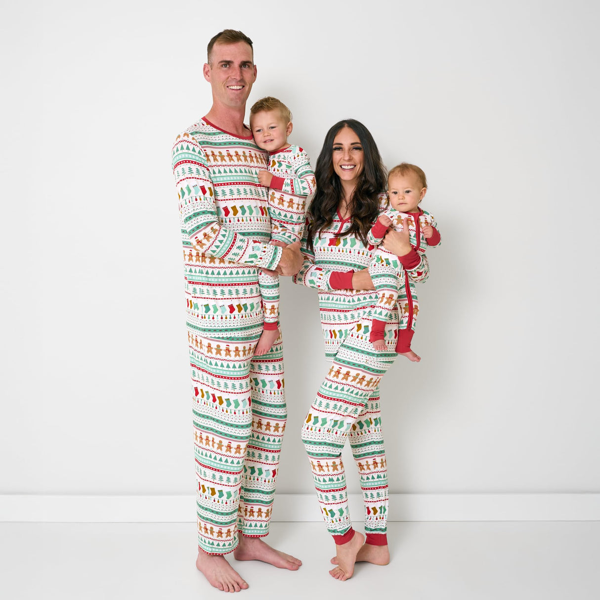 Little Sleepies Two-Piece Kids Christmas Pajamas Set for Boys & Girls, Viscose from Bamboo, Family Matching Christmas PJs, Fair Isle, 5-6