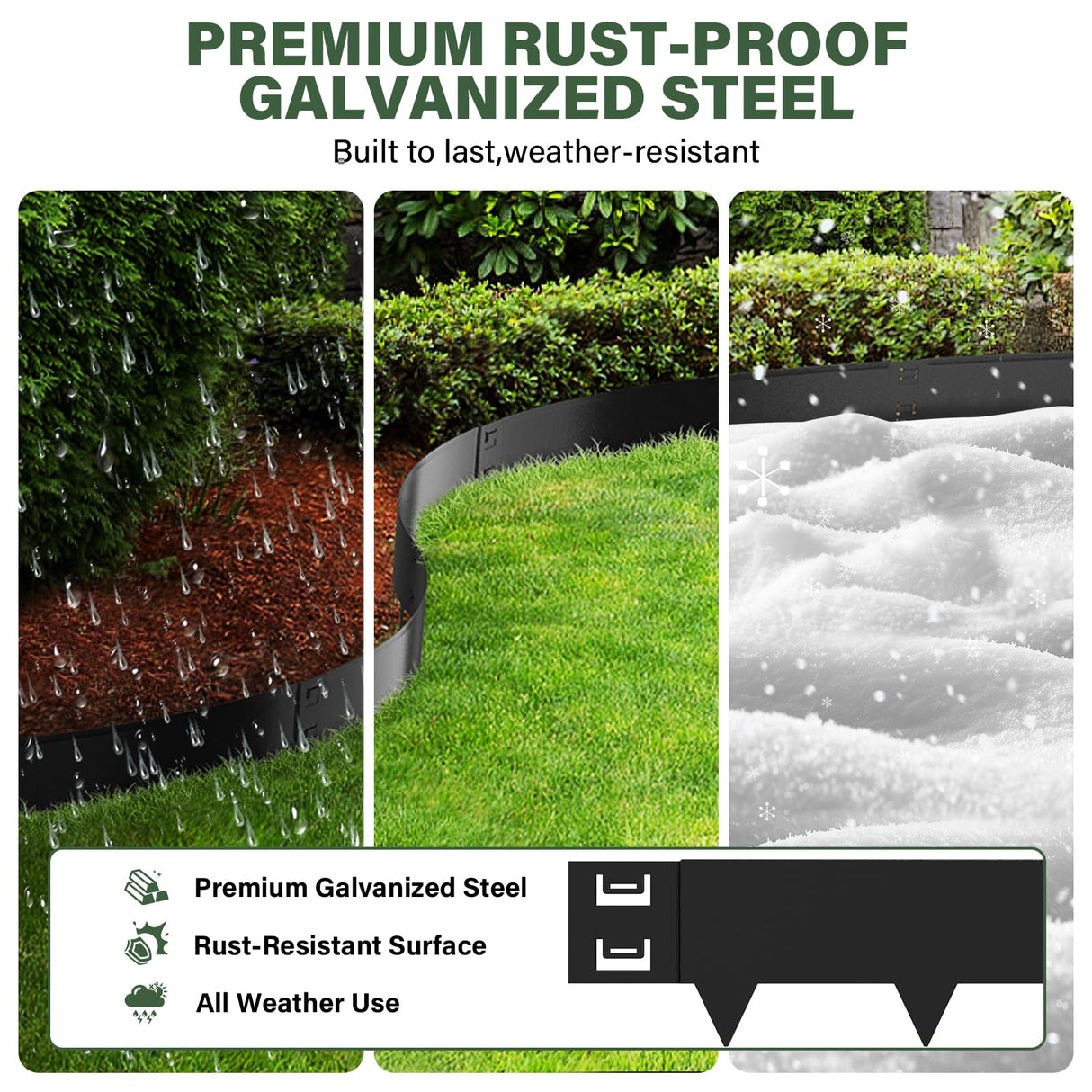 Gardenaire Metal Landscape Edging 6 Pack,40'' L x 6'' H