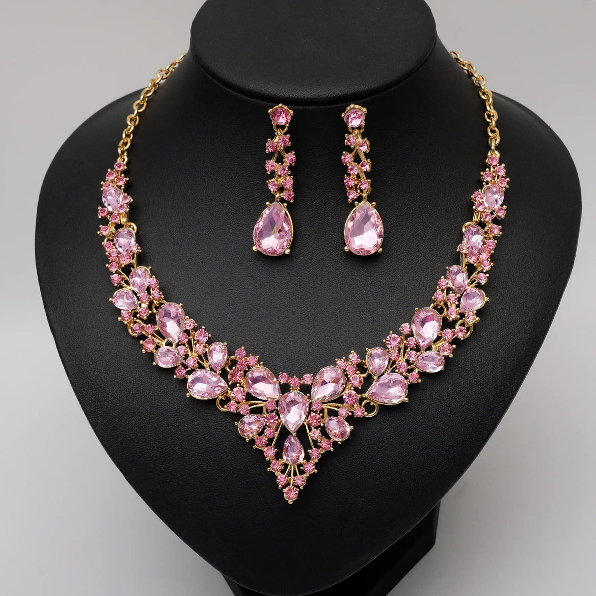 CSY Elegant Crystal Costume Jewelry Sets for Formal Events Gown Accessories