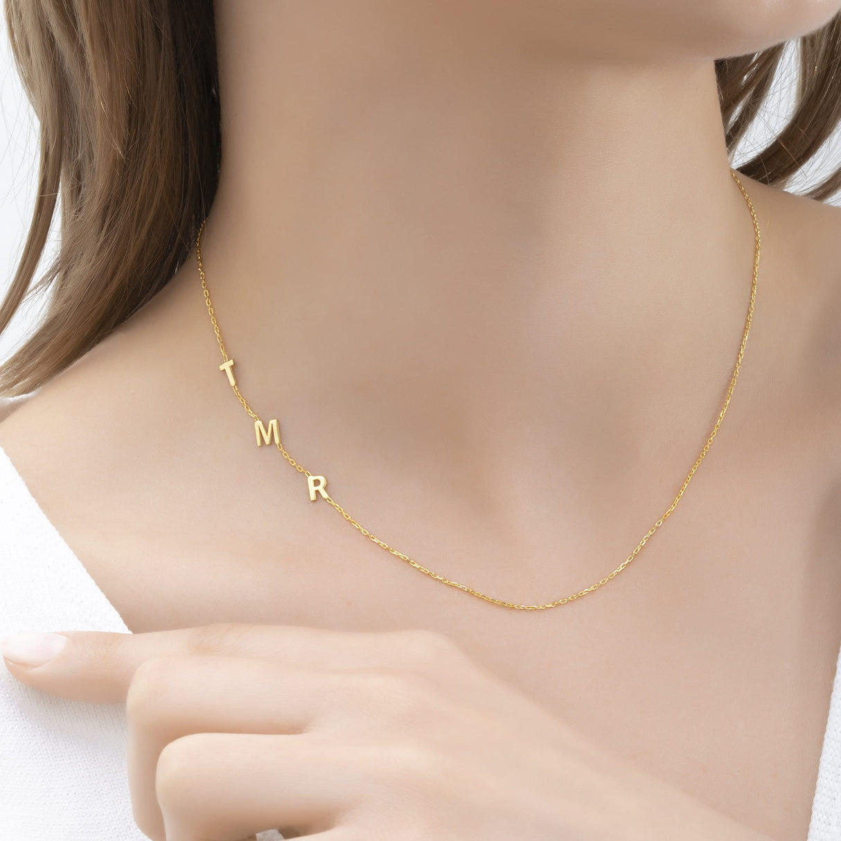 925 Sterling Silver Sideways Initial Necklace, Custom Letter Name Necklace with Symbol, Personalized Jewelry, Gift for Her, Mother's Day Necklace, Christmas Gift