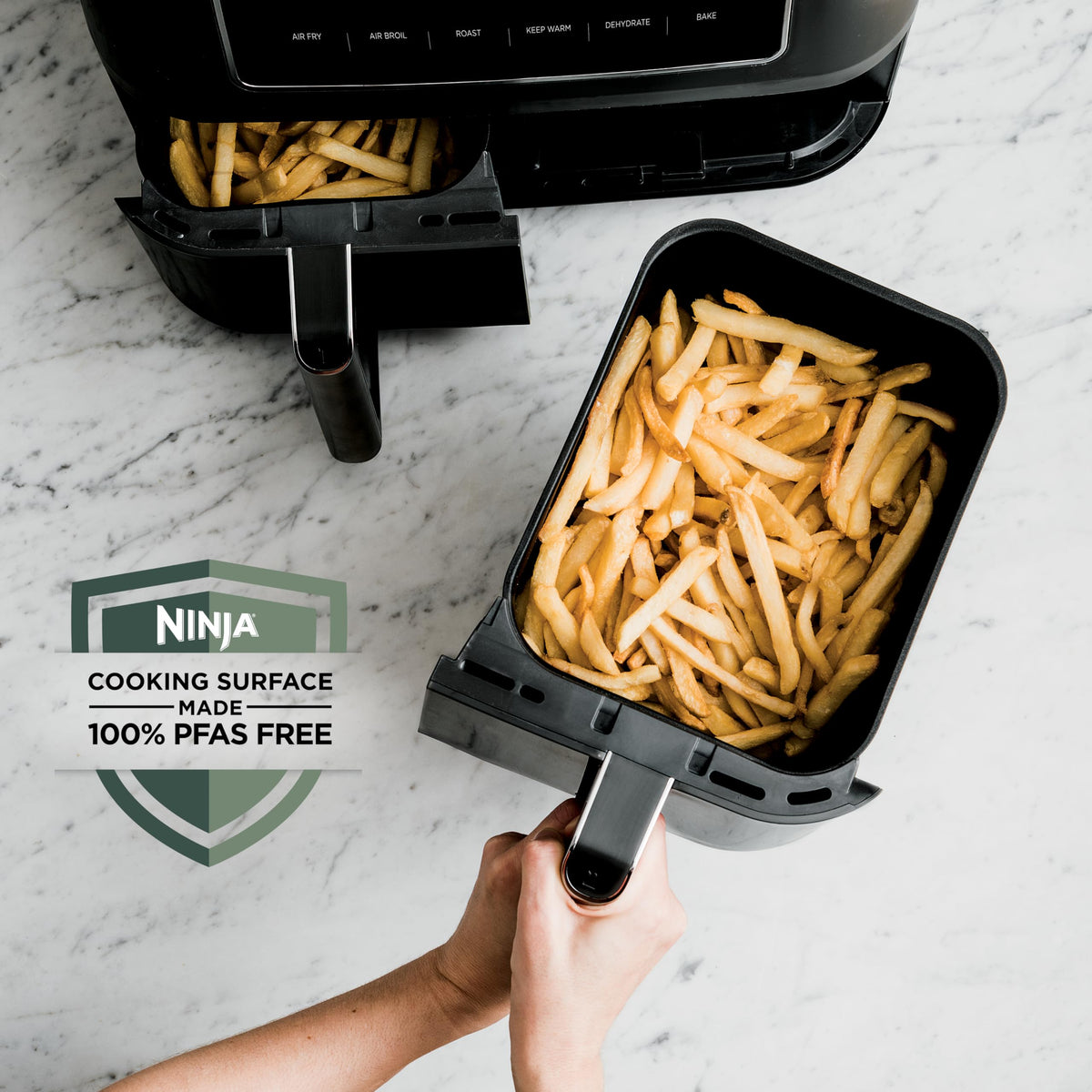 Ninja Foodi Air Fryer, 10 Qt DualZone, 6-in-1, Black, DZ302