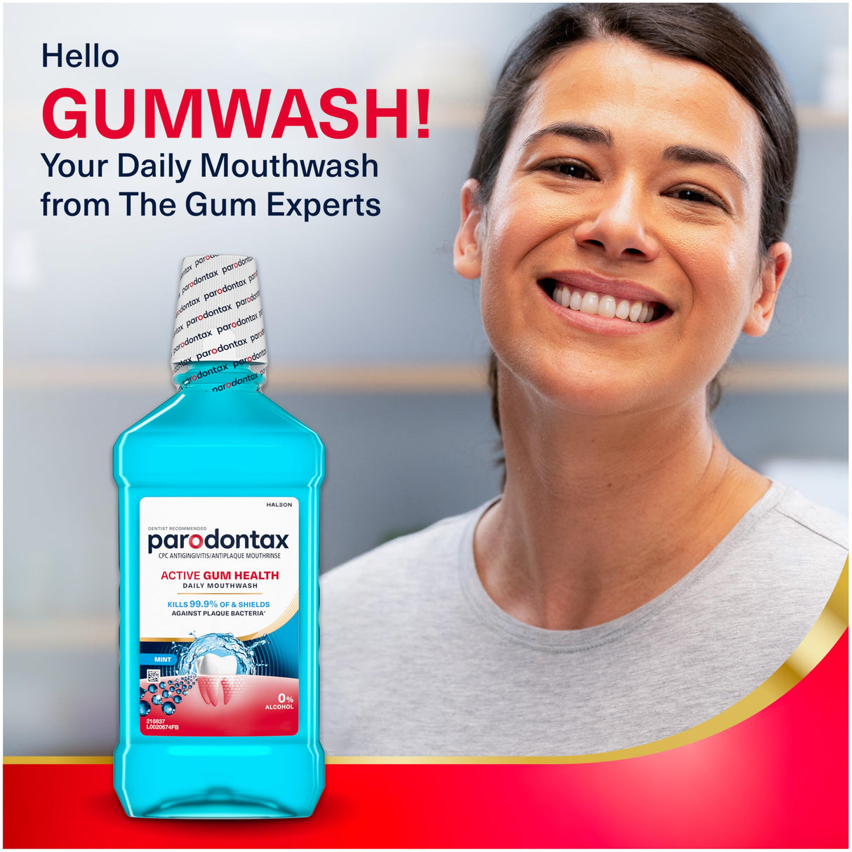 Parodontax Active Gum Health Mouthwash, Antiplaque and Antigingivitis Mouthwash, Mint, 3x16.9 Fl Oz