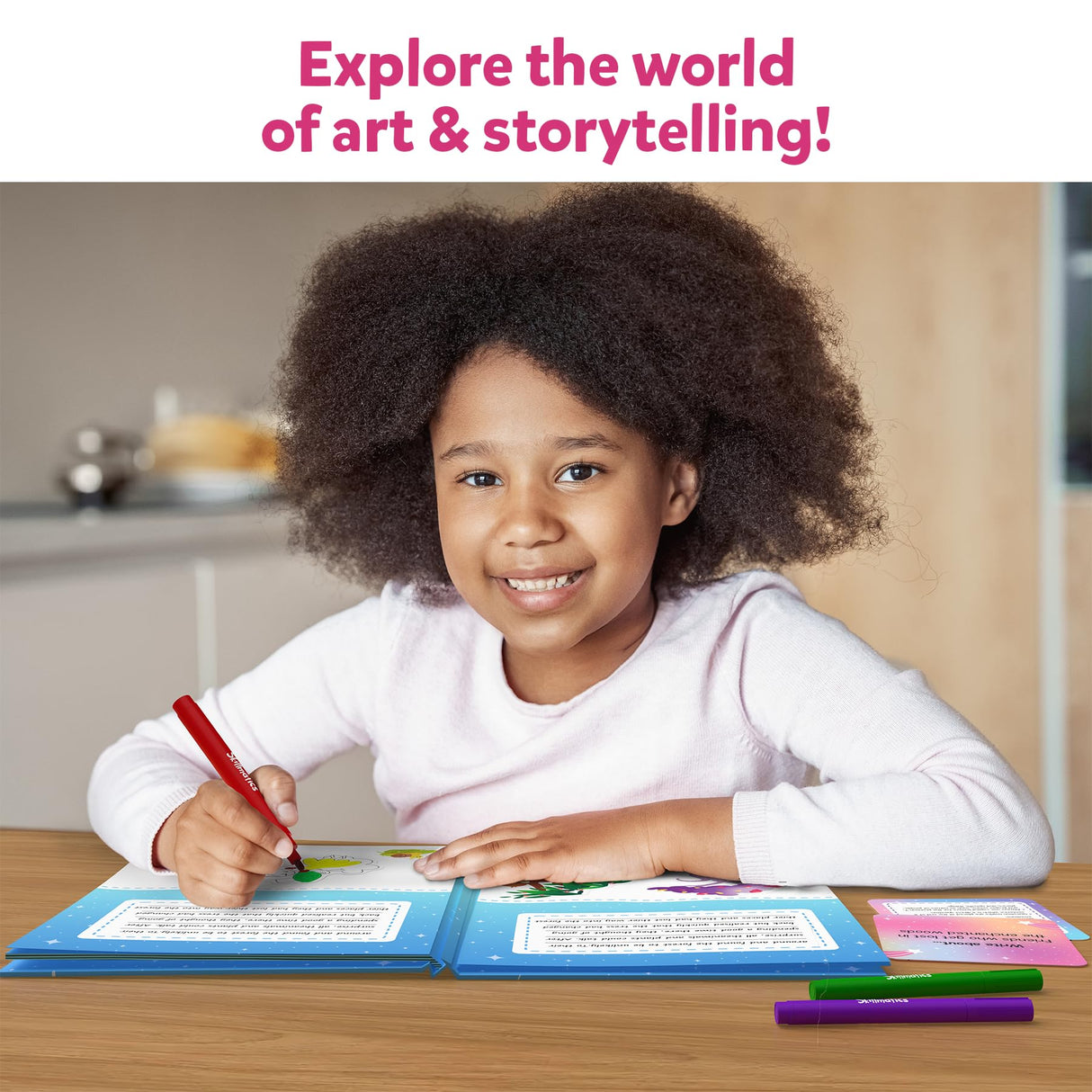 Skillmatics Storybook Art Kit - Create Fairytale Stories, DIY Craft & Writing Kit with 300+ Stickers, Scrapbooking & Journal Activity, Christmas Gifts for Kids Ages 5, 6, 7, 8, 9, 10