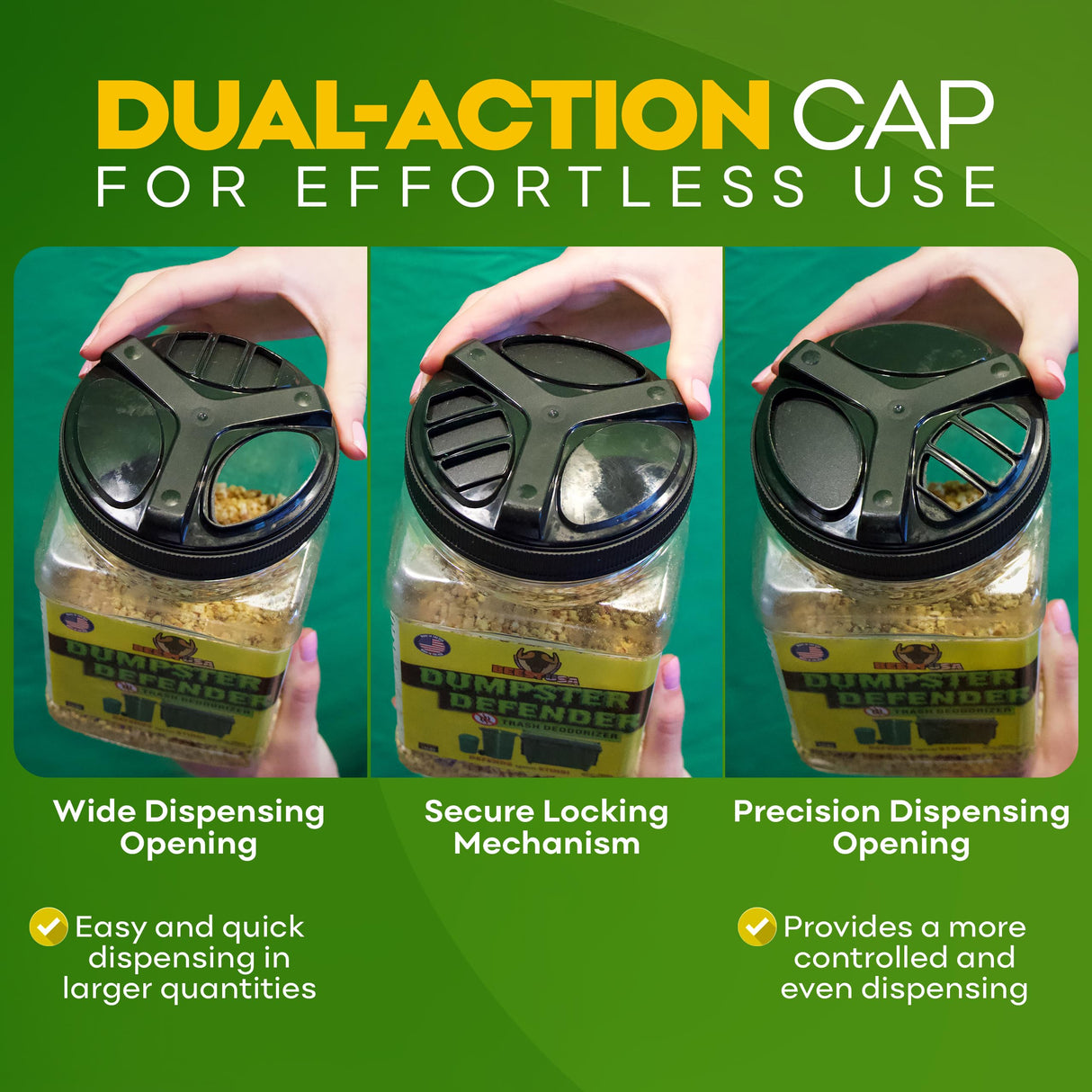 BEEST Dumpster Defender - 3lbs Outdoor Trash Can Deodorizer & Liquid Waste Absorber (Made in USA) Biodegradable Trash Can Odor Eliminator - Powerful Garbage Deodorizer for Always-Fresh Bins - 14 Cups