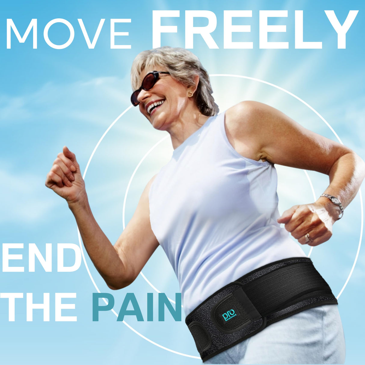 Pro Enrichment Sacroiliac Patented Hip Belt for Women and Men That Alleviates Sciatica, Pelvic, Lower Back, Leg and Sacral Nerve Pain Caused by SI Joint Dysfunction| Hip Brace (Regular)