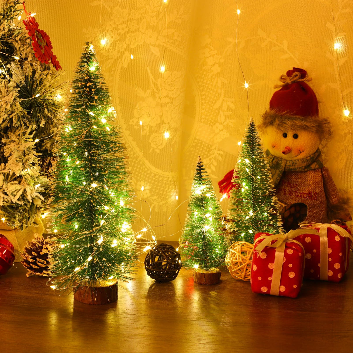 Mlambert 6 Pack 33FT Fairy Lights Battery Operated with Remote and Timer, Dimmable Waterproof 8 Modes Light for Bedroom Dorm Christmas-Warm White