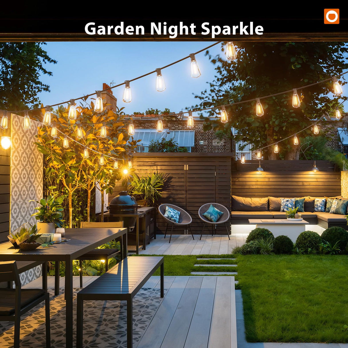 addlon 198FT Outdoor String Lights for Outside with Remote Waterproof Patio Lights with Plastic ST38 LED Edison Bulbs Outdoor Lighting Extra Long for Backyard Bistro Porch Garden Pergola Party Decor