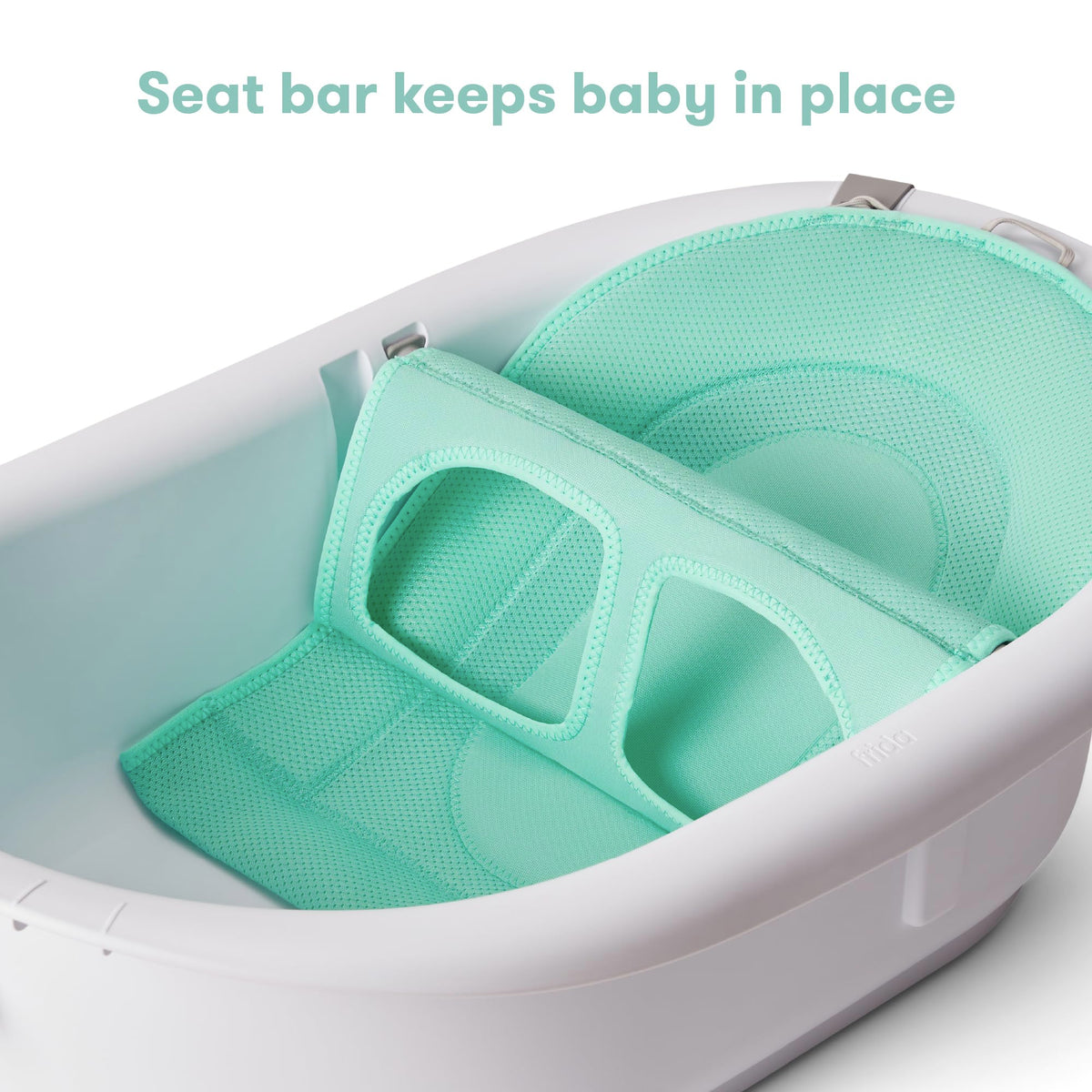 Frida Baby 4-in-1 Grow-with-Me Bathtub for Newborns to Toddler, Plastic, with Removable Seat and Backrest Support - 1 Pack, Green