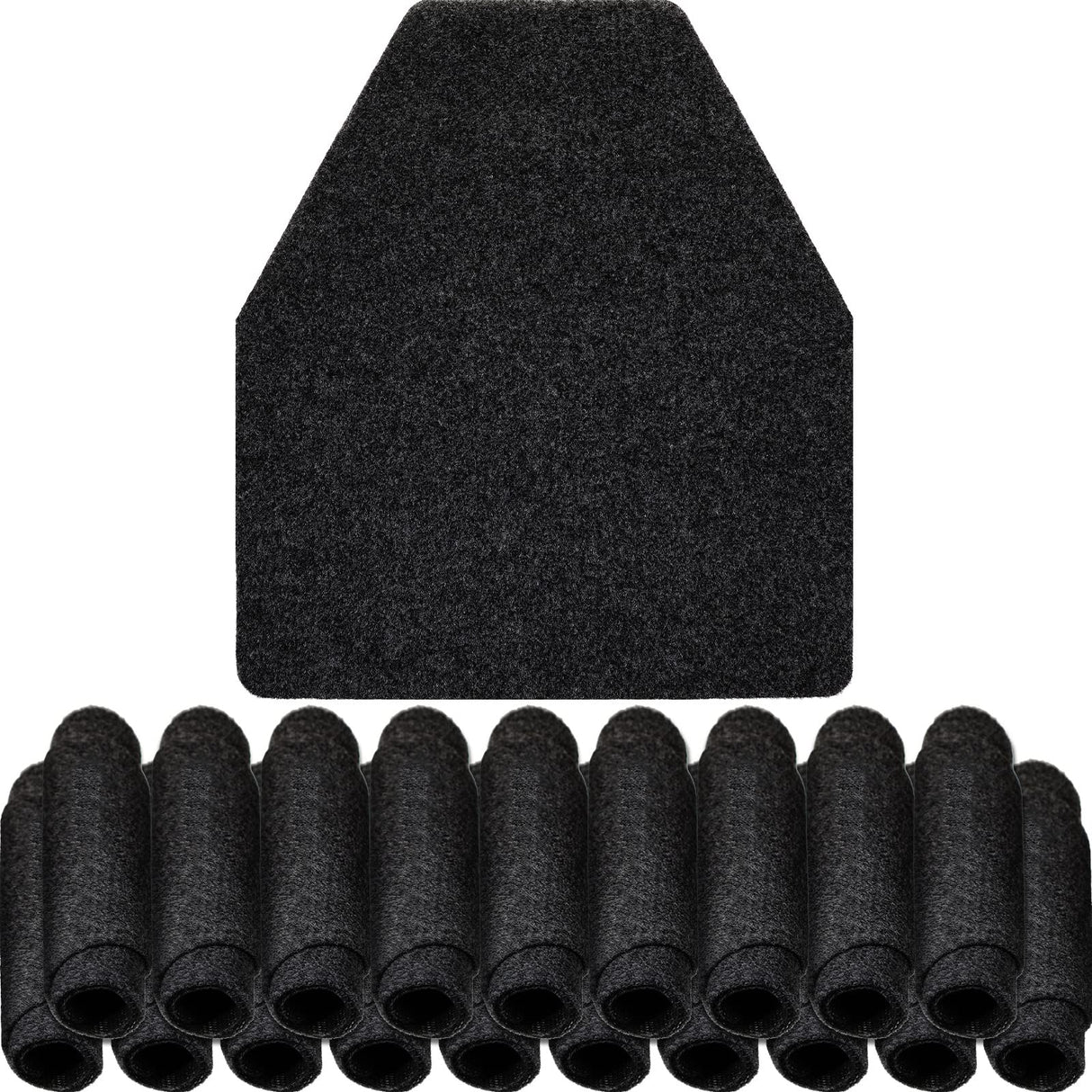 Nuanchu 20 Pack Urinal Mats for Men, Non-Slip Urinal Floor Mats for Commercial Use, Highly Absorbent, Bathroom Floor Pads for Men's Restroom (Black)