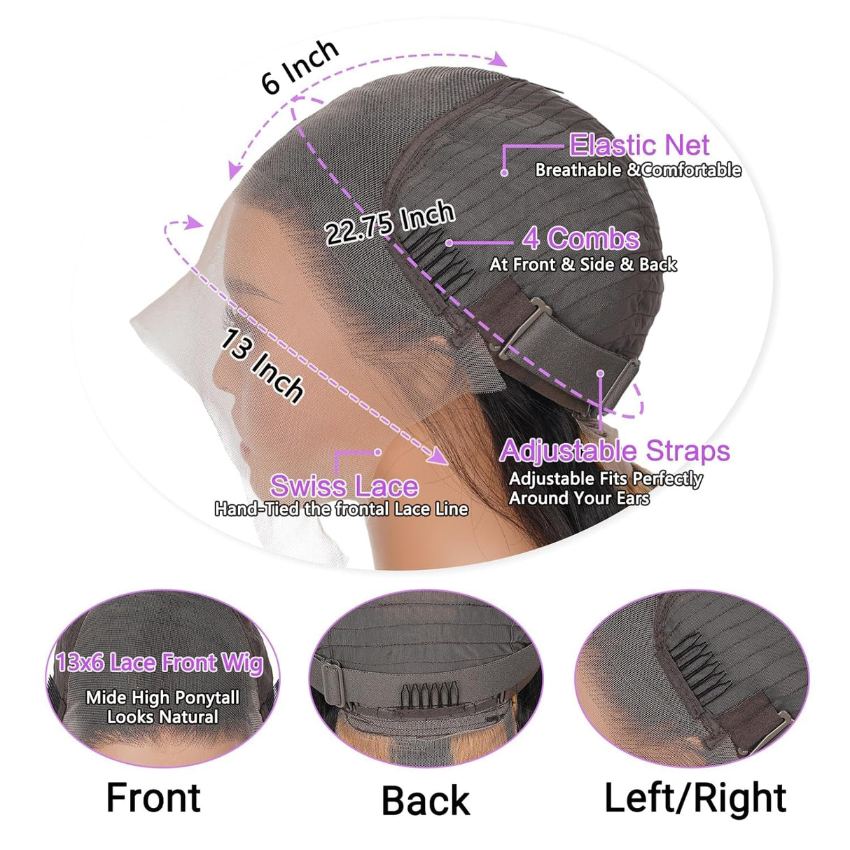 Afekisn 28 Inch 13x6 Lace Front Wigs Human Hair 200 Density Pre Plucked Straight Lace Front Wigs Human Hair With Baby Hair HD Lace Frontal Straight Wigs Human Hair for Women