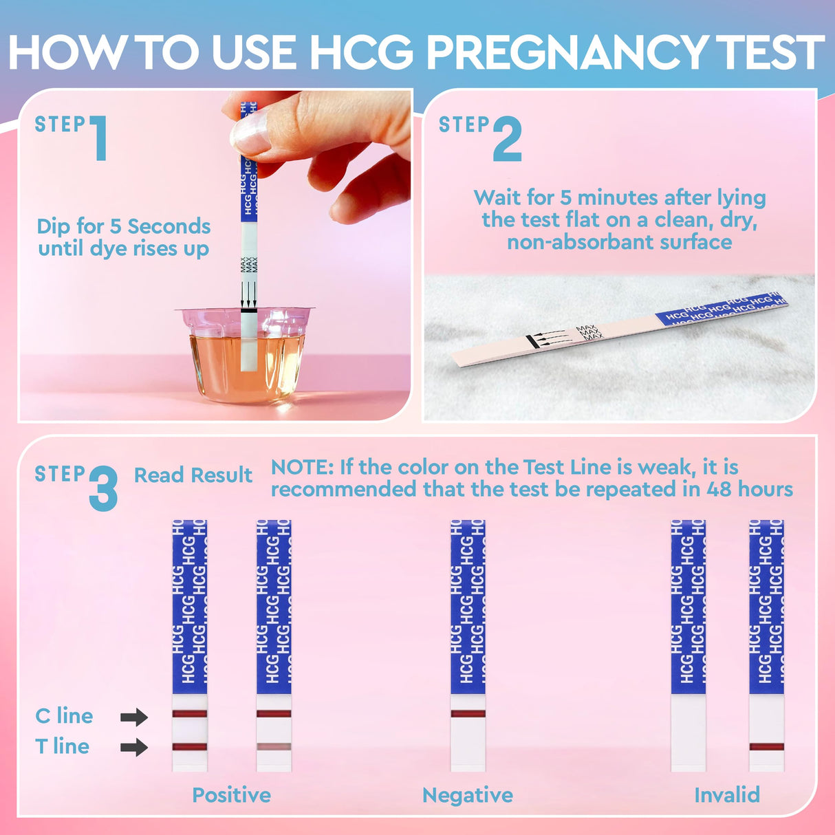 Pelvana 70 Ovulation and Pregnancy Test Strips Combo Kit - 50 LH Ovulation Test Strips + 20 HCG Pregnancy Tests - Identify Your Peak Fertility Days - Ideal for Women Trying to Get Pregnant Naturally