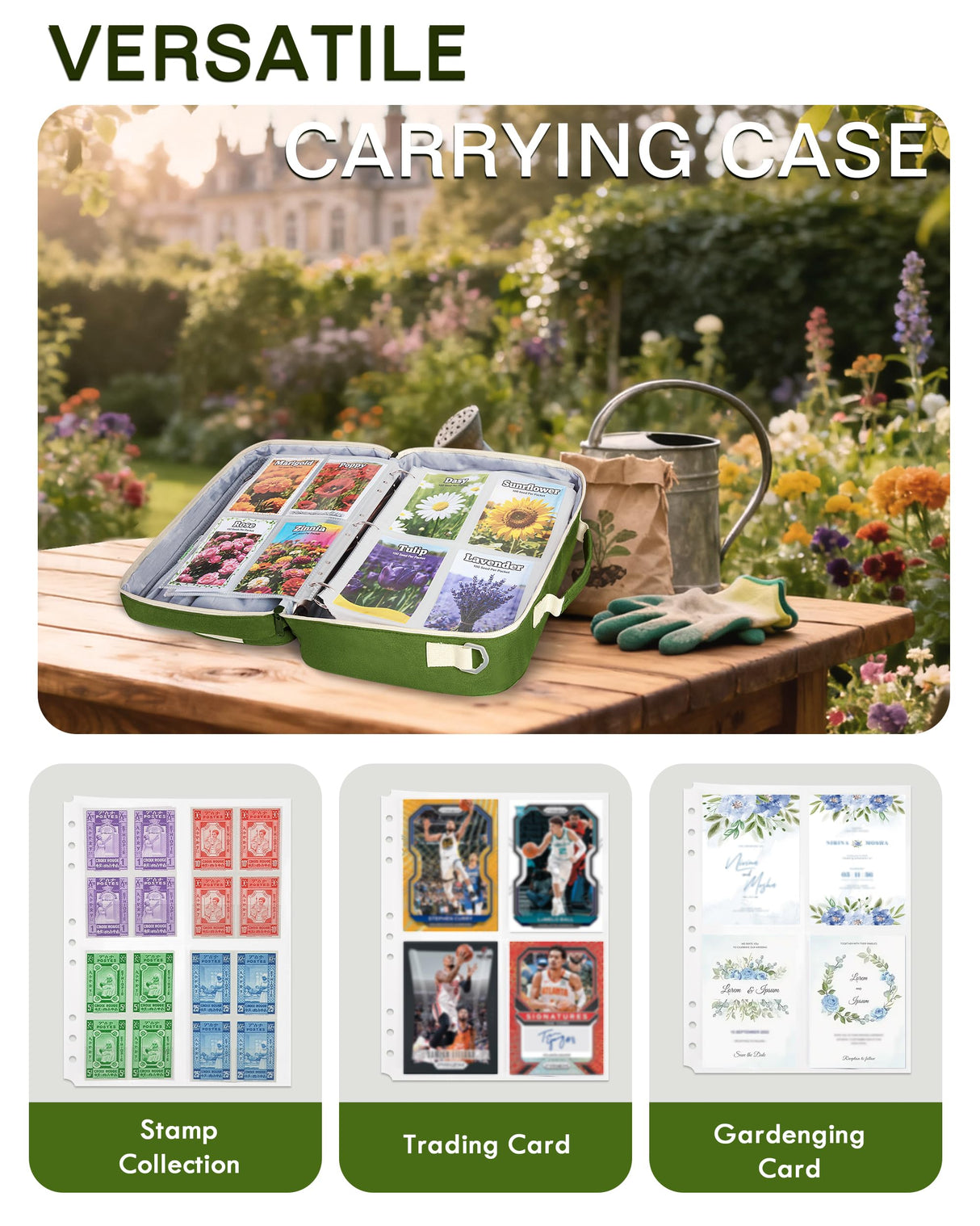 Trahzia Seed Storage Organizer Binder with 20 Reusable Seed Envelopes