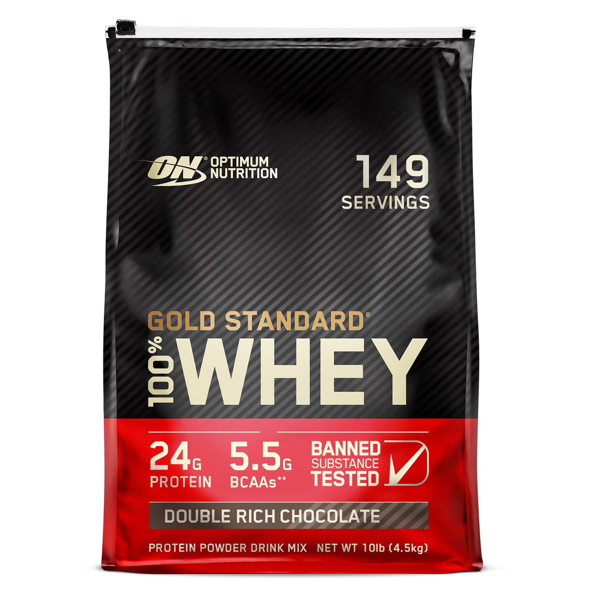 Optimum Nutrition Gold Standard 100% Whey Protein Powder, Double Rich Chocolate 10 Pound (Packaging May Vary)