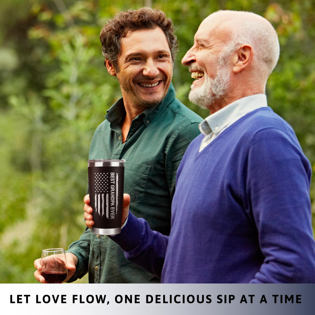 KATLADIZ Grandpa Gifts - Grandpa Birthday Gifts from Grandchildren - Fathers Day Gift, Birthday Christmas for Grandfather - Grandfather Gift Ideas from Granddaughter, Grandson - 20 Oz Black Tumbler