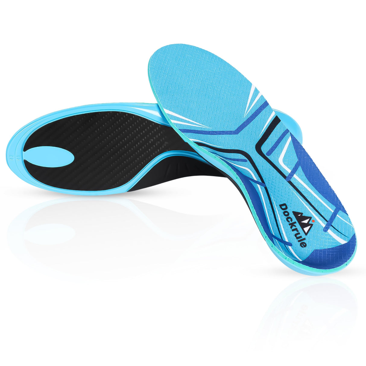 DOCKRULE Carbon Fiber Insole Unisex for Everyday Use to Avoid Injuries with Excellent Feet Relief – High Arch Support Inserts for Cushioning, Active Lifestyle & Shock Absorption (1 Left & 1 Right)