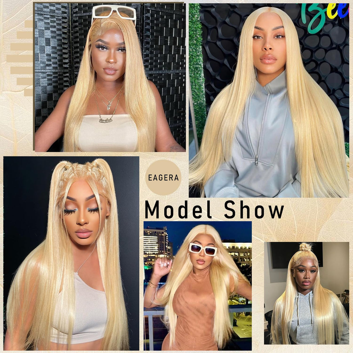 EAGERA 28 Inch 613 Blonde Glueless Wigs Human Hair Pre Plucked Pre Cut 7x5 Blonde HD Lace Front Wig 613 Pre Bleached Glueless Wigs 3 Seconds Wear and Go Closure Wig Human Hair 200% Density for Women