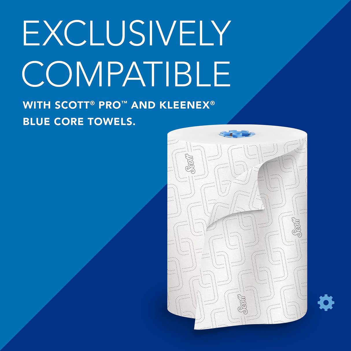Scott Professional Automatic Hard Roll Paper Towel Dispenser (34348), Black, Wall Mounted, for ScottPro Blue Core Commercial Hand Towels (Qty 1)