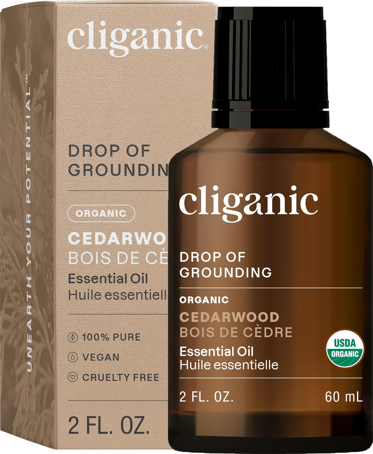 Cliganic Organic Cedarwood Essential Oil - 100% Pure Natural for Aromatherapy Diffuser | Non-GMO Verified (Packaging May Vary)