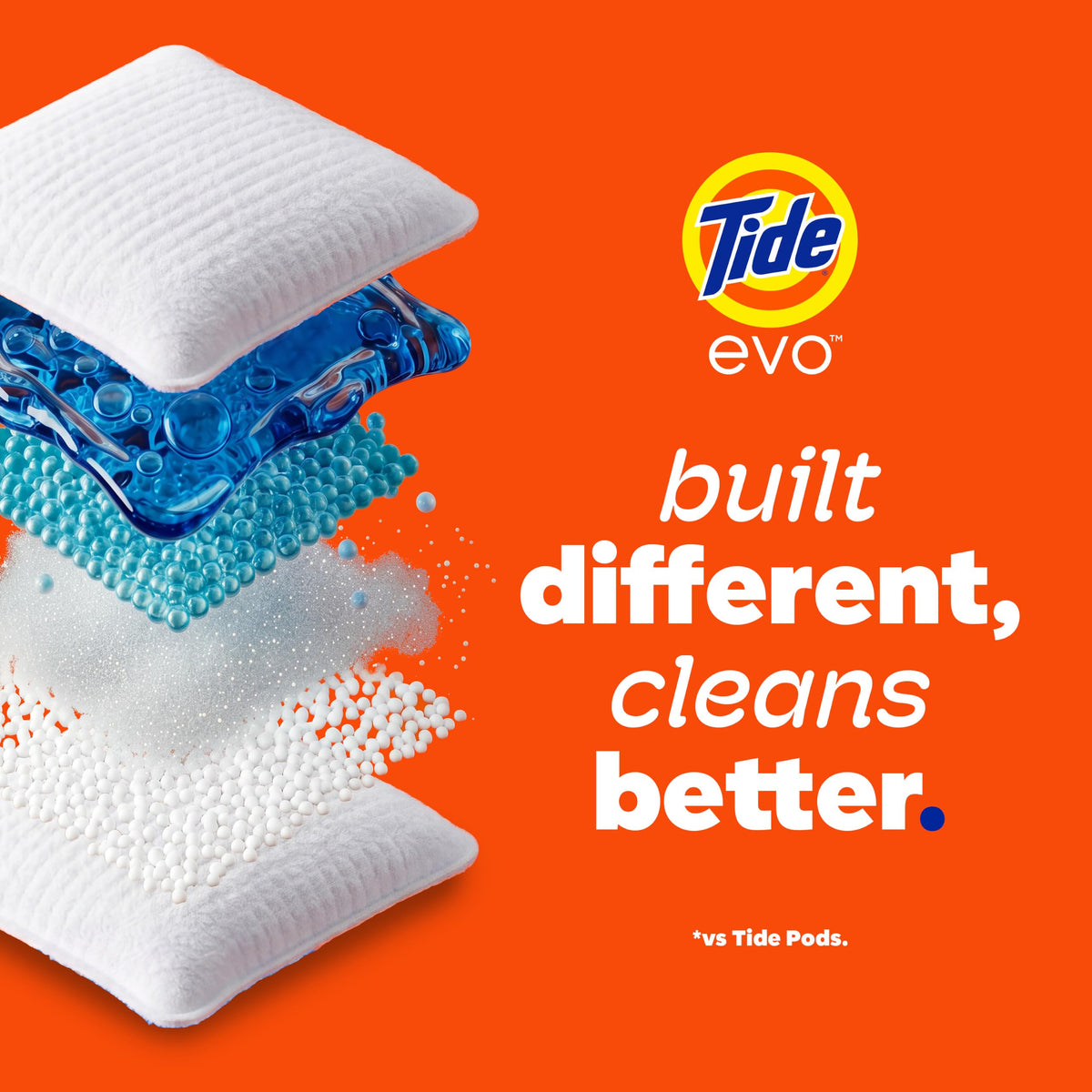 Tide evo Super Concentrated Laundry Detergent Tiles, Original Scent, 42 Count