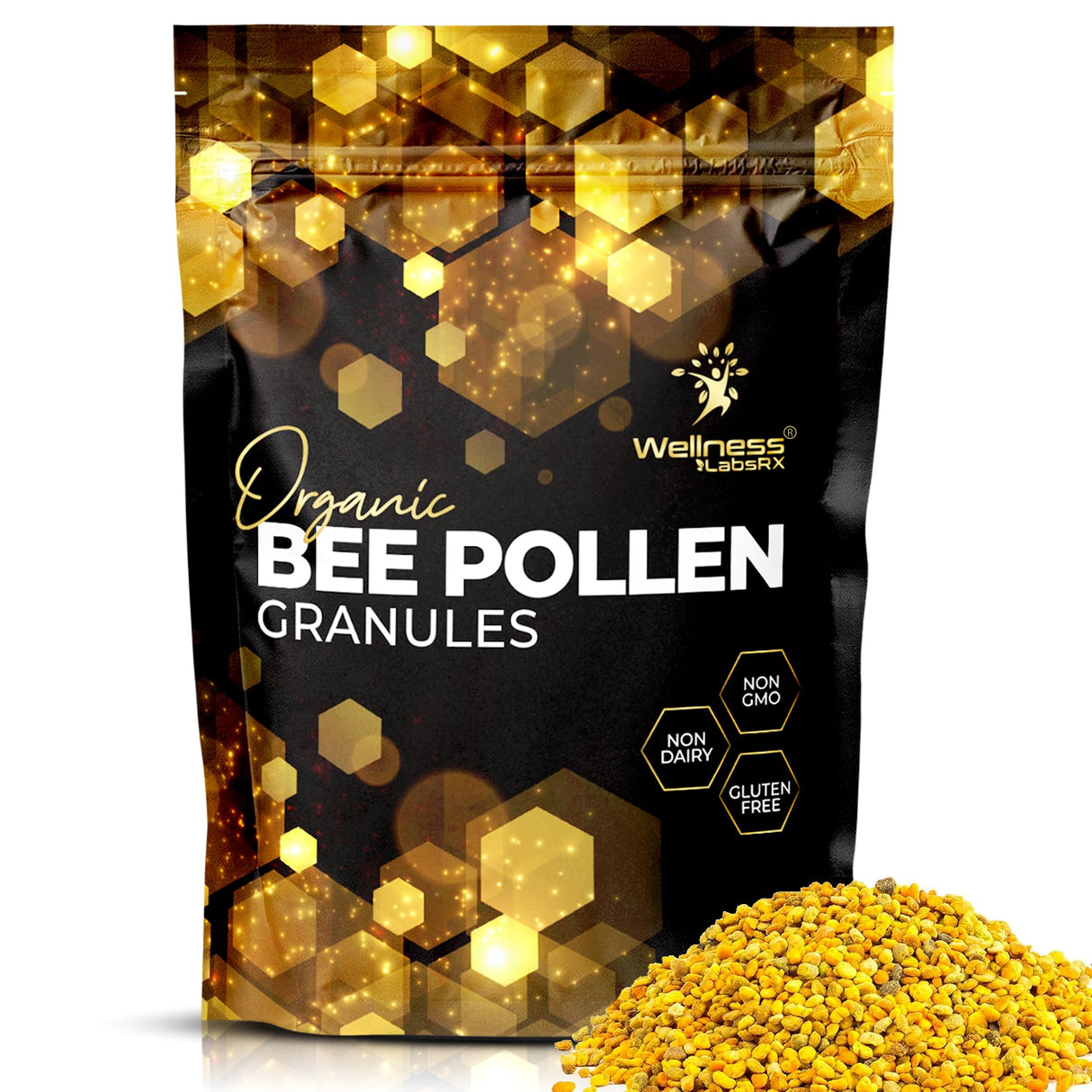 Bee Pollen Granules Third-Party Tested, 1 Lbs. - Bee Pollen for Women, Keto-Friendly Super Food Supplement Packed with Proteins, Vitamins & Minerals - Immune Support, Energy Boost, Digestive Wellness