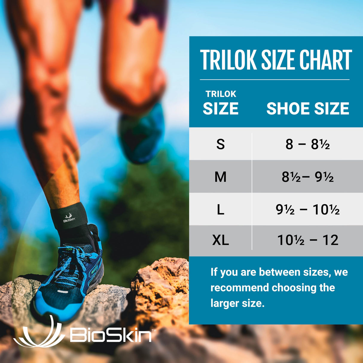 BioSkin TriLok Ankle Brace for Women & Men - Ankle Brace for Sprained Ankle, Plantar Fasciitis Relief, Foot Arch Support, Peroneal Tendonitis Relief, & PTTD Support, HSA or FSA Eligible