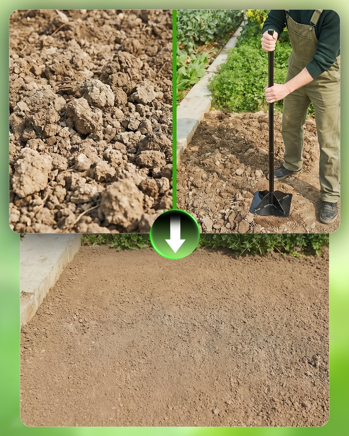 Saker Steel Tamper Heavy Duty Hand Compactor Tool, 10x10 Inch Ground Tamper for Soil, Gravel & Asphalt Compaction, 48 Inch Cushioned Handle for Driveway, Paver, Yard & Blacktop Repair