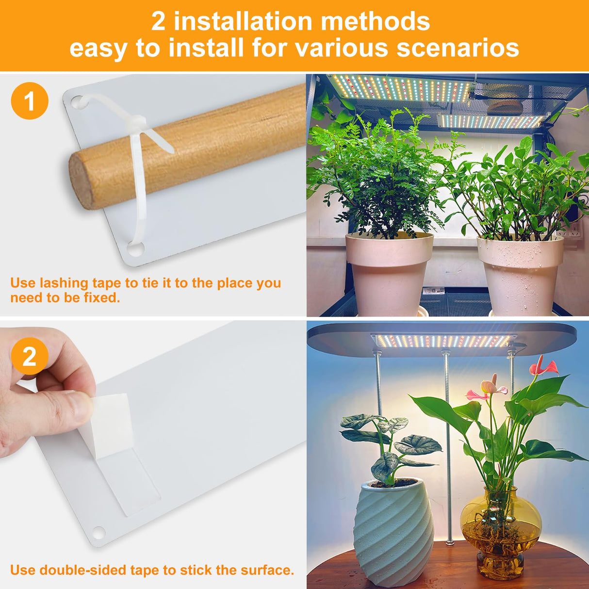 Grow Light,Ultra-Thin Panel Grow Lights for Indoor Plants,644LEDs Full Spectrum Grow Lights for Under Cabinet Plant, Grow Lamp with 3/9/12H Timer,10 Dimmable Levels for Plants Growing (4pcs Pro)