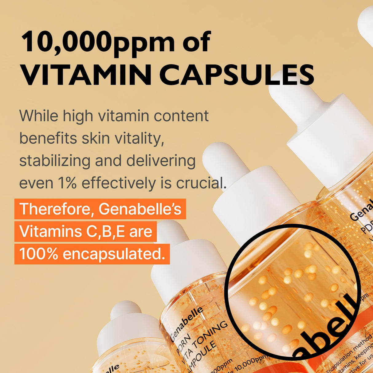 PDRN Vita Toning Ampoule - Lightweight Glass Skin & Toning Ampoule with Vitamin B, C, E, PDRN, Serum for Blemishes, Fine Lines and Rough Skin Texture, 1.01 fl oz