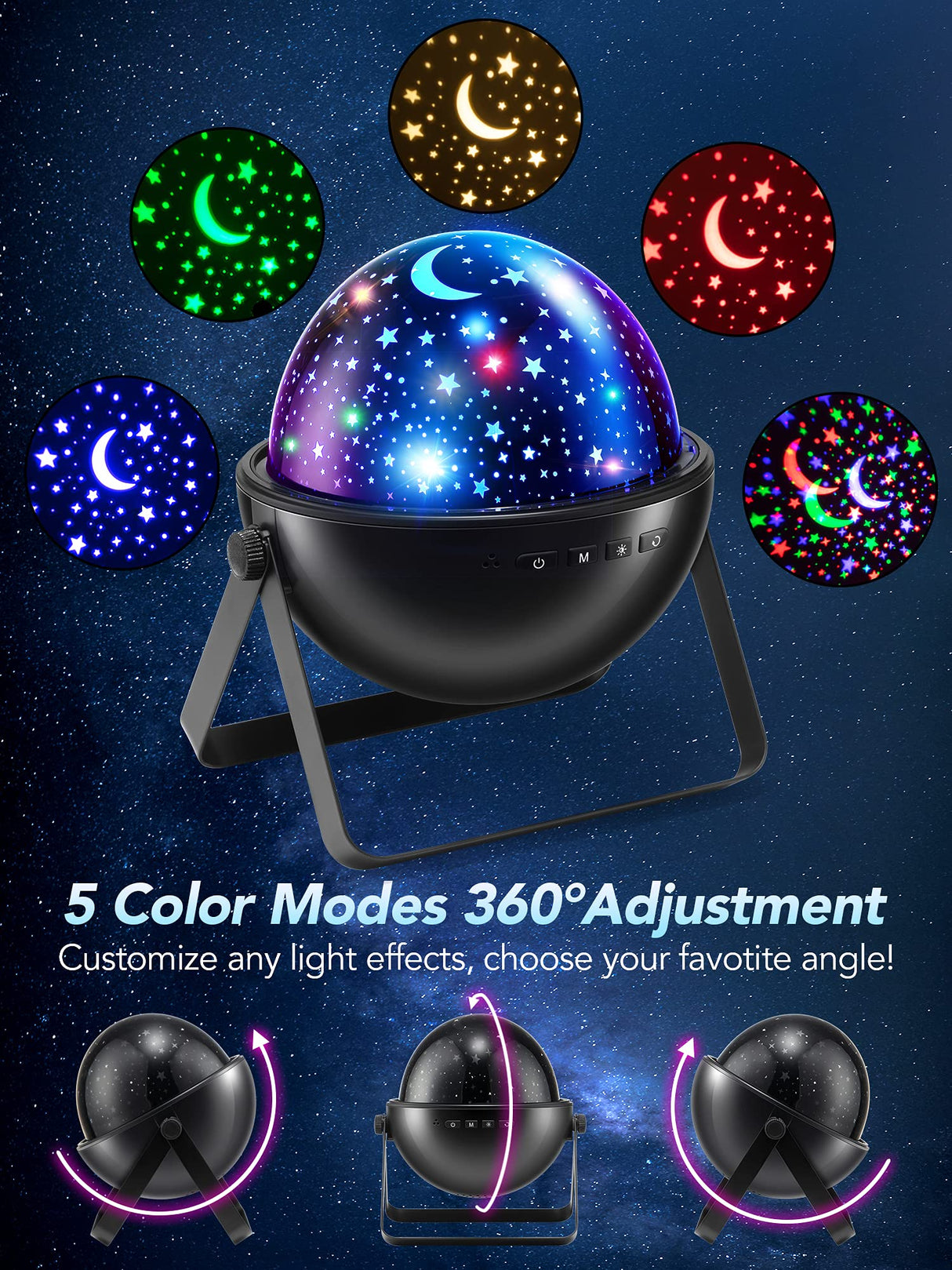 One Fire Star Projector Night Light for Kids Room, Bluetooth Speaker+Remote, 48 Lighting Cool Star Light Projector, Kids Room Decor, Christmas Gifts