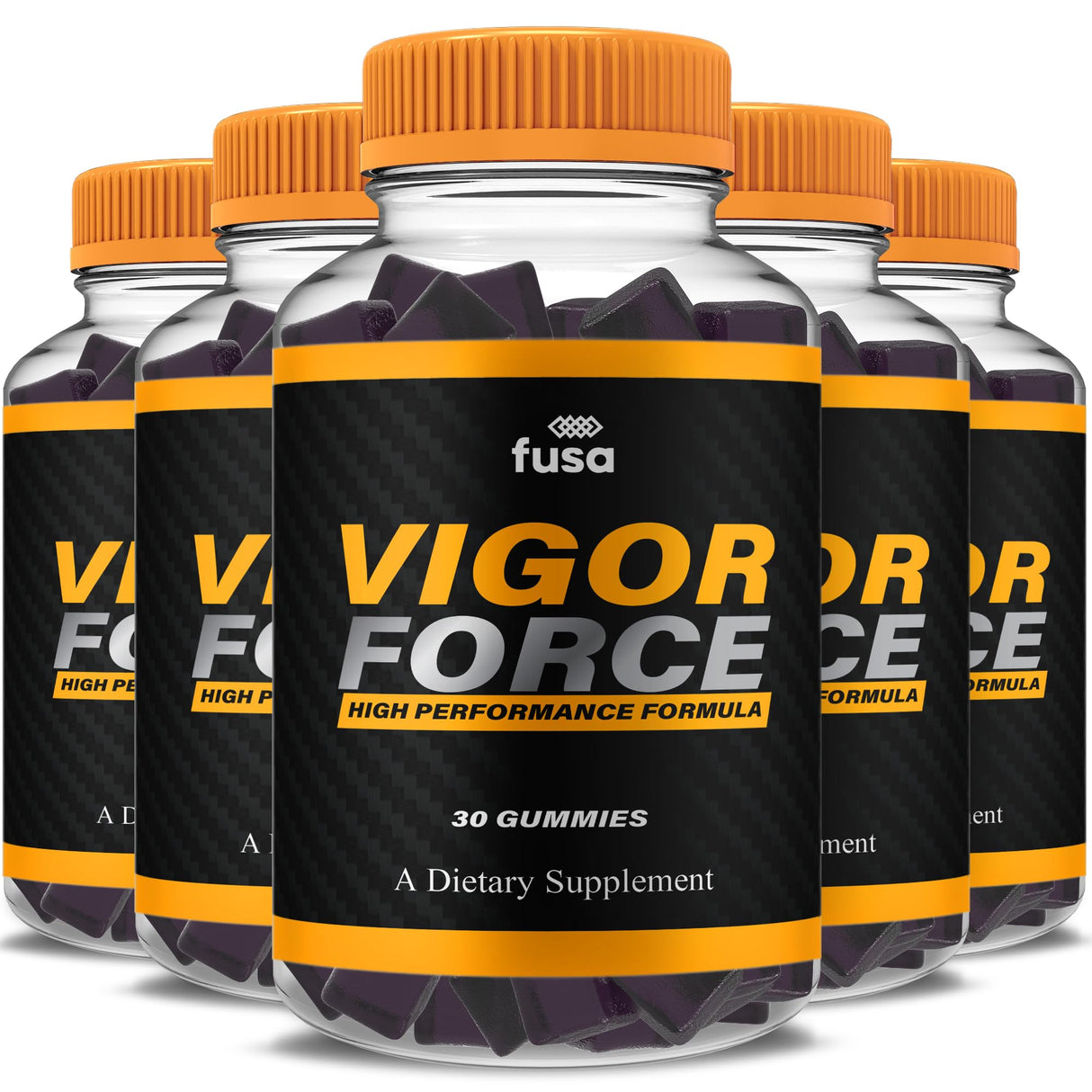 (5 Pack) Vigor Force Max Performance Gummies, VigorForce Maximum Strength Shilajit Sea Moss Fenugreek Gummies Overall Energy Vitality Support, Vigor Forc Gomitas (5 Month Supply)