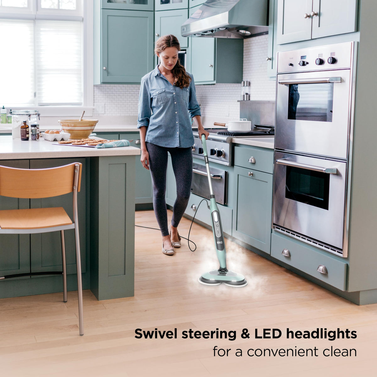 Shark Steam & Scrub Steam Mop, All-in-One Hard Floor Cleaner, Grey, S8001