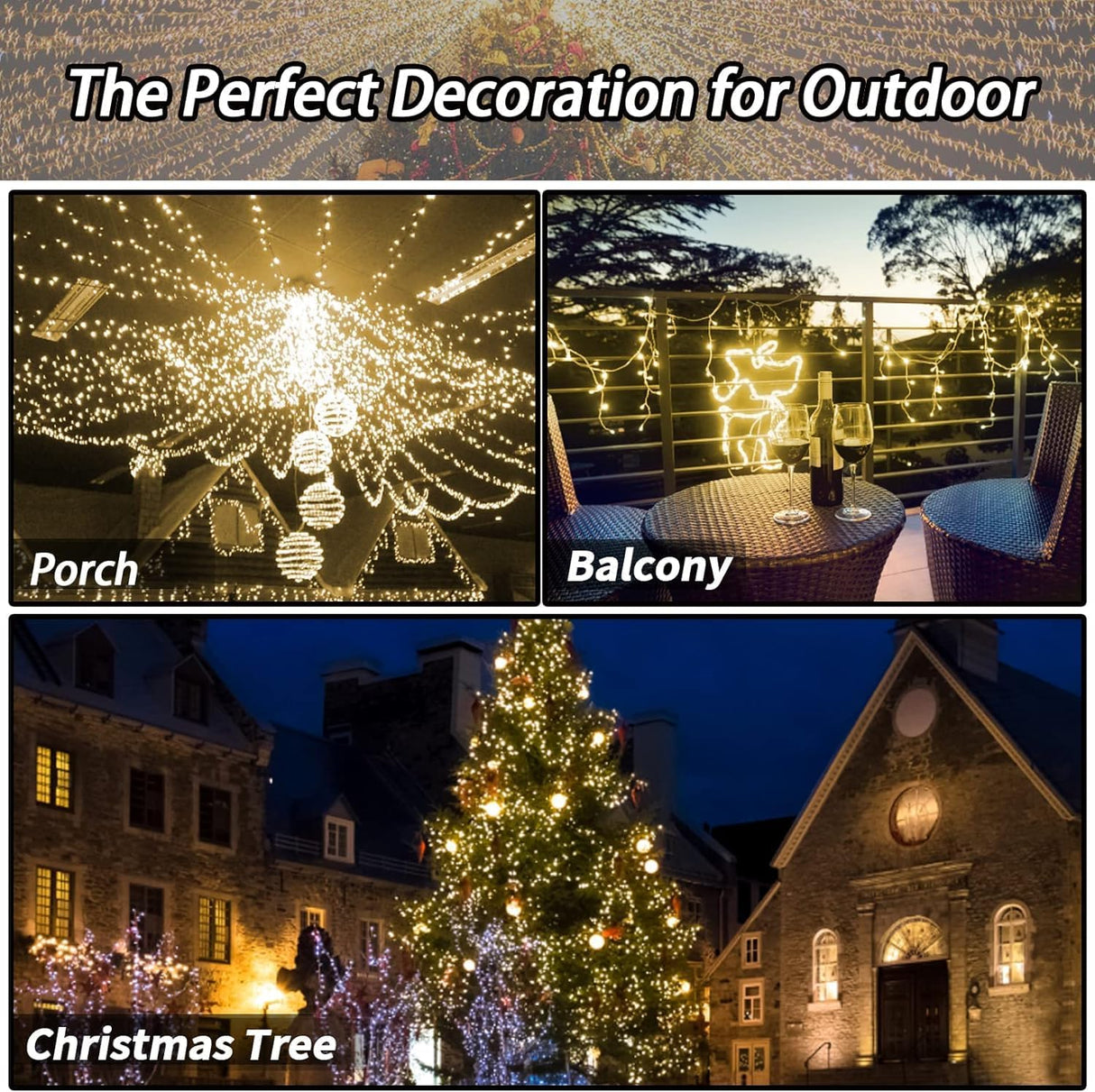 Selarlyt 2 Pack Solar Christmas Lights Outdoor, 72FT 200 LED Solar String Lights with 8 Lighting Modes, IP65 Waterproof Solar Lights Outdoor for Xmas Garden Party Tree Decor