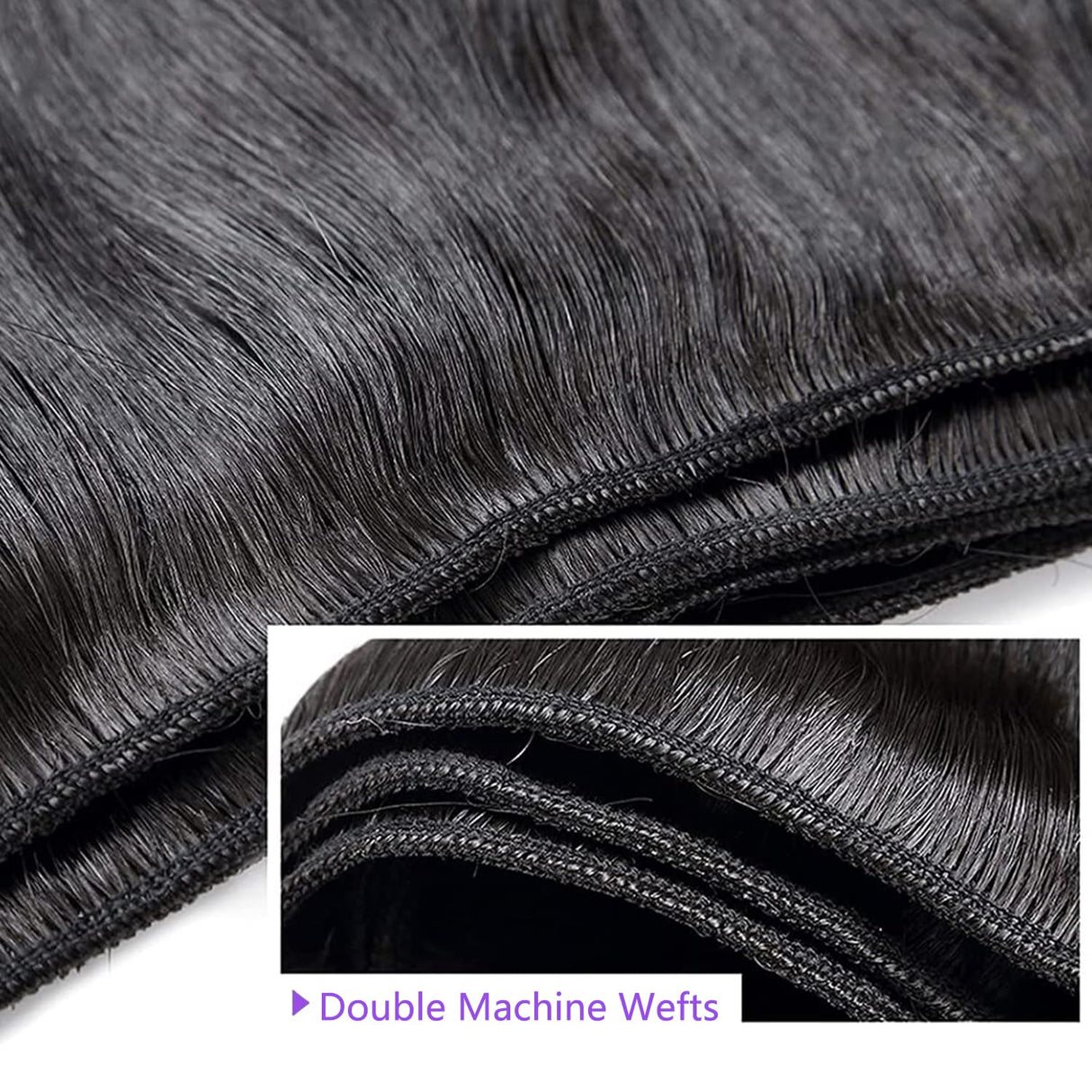 10A Human Hair Bundles 26 28 30 Inch Straight 3 Bundles Human Hair Brazilian Virgin Hair Weave Bundles Human Hair Extension 100% Unprocessed Weave Bundles Double Weft Natural Black