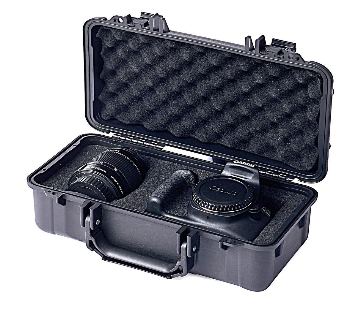 CHBAYI Waterproof Hard Storage Case Compatible with Canon EOS Rebel T7 DSLR Camera with EF18-55mm + EF 75-300mm Lens, Camera Protective Waterproof case with Foam (Camera/18-55mm Lens case)