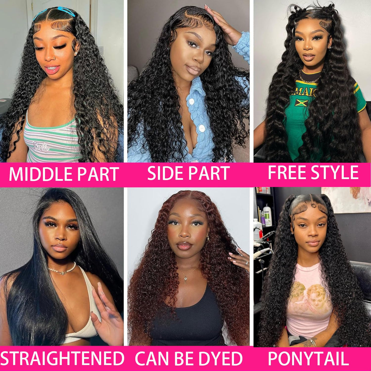 Bling Hair 13x6 Deep Wave Lace Front Wigs Human Hair Pre Plucked Lace Frontal Wigs HD Lace Frontal Wigs 180% Density Transparent Lace Frontal Wig Curly Wigs 30 Inch Natural Color Bleached Knots