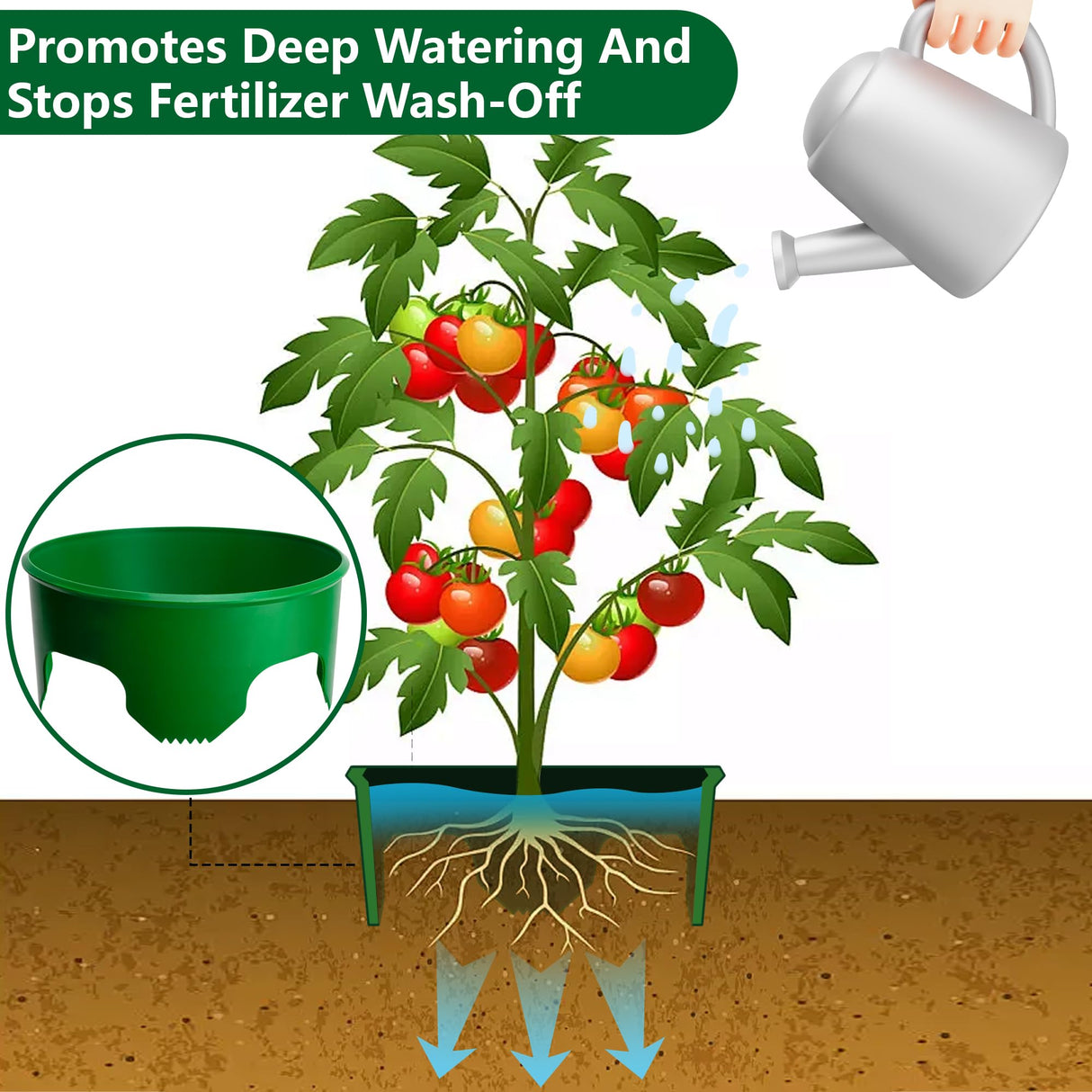 EBaokuup 6 Pcs 10 Inch Planting Grow Rings-Planting Protective Round Edging to Separate Rock and Pest-Planting Rings for Vegetables, Herbs and Flowers