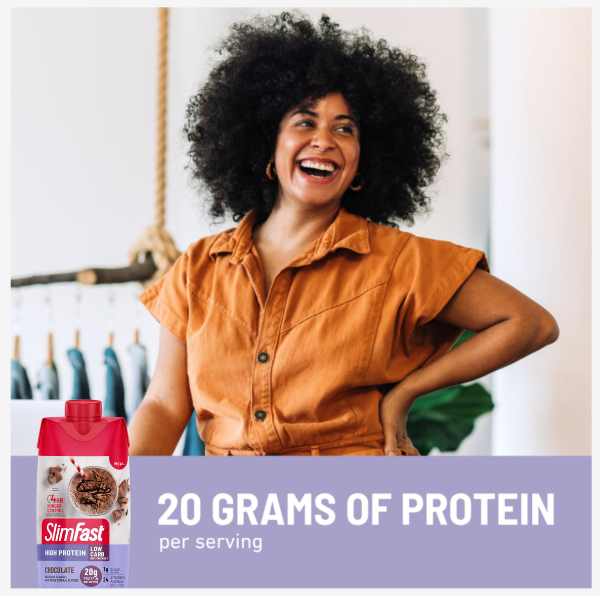 SlimFast Protein Shake, Chocolate- 20g Protein, Meal Replacement Shake Ready to Drink, High Protein with Low Carb and Low Sugar, 24 Vitamins and Minerals, 12 Count (Pack of 1) (Packaging May Vary)